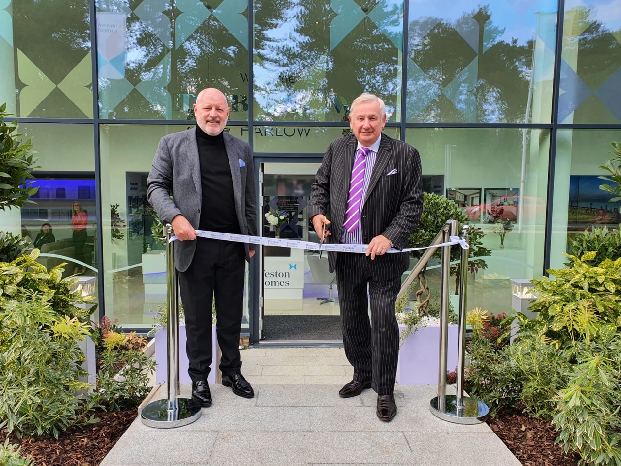 Weston Homes Chairman Bob Weston and our Managing Director Steve Blight officially open Edinburgh Way, Harlow. image